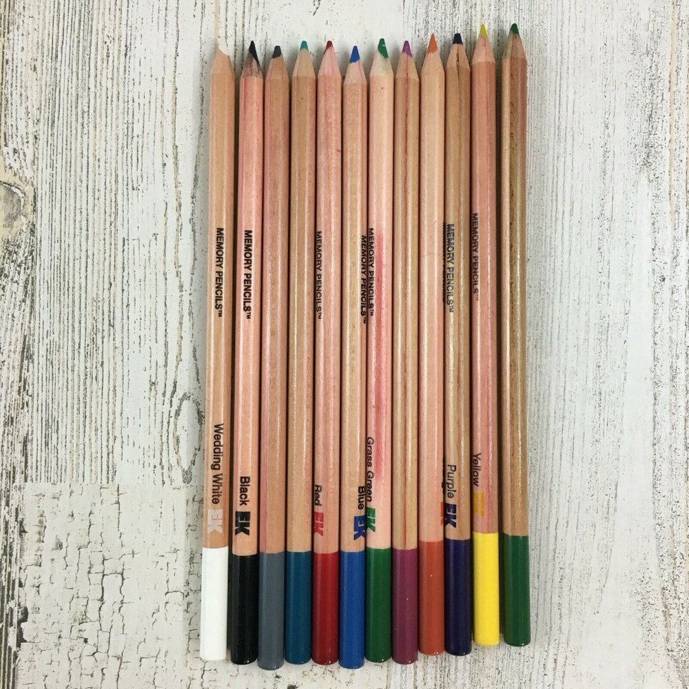 Lot of 12 EK Success Memory Pencils Scrapbooking Colored Pencils